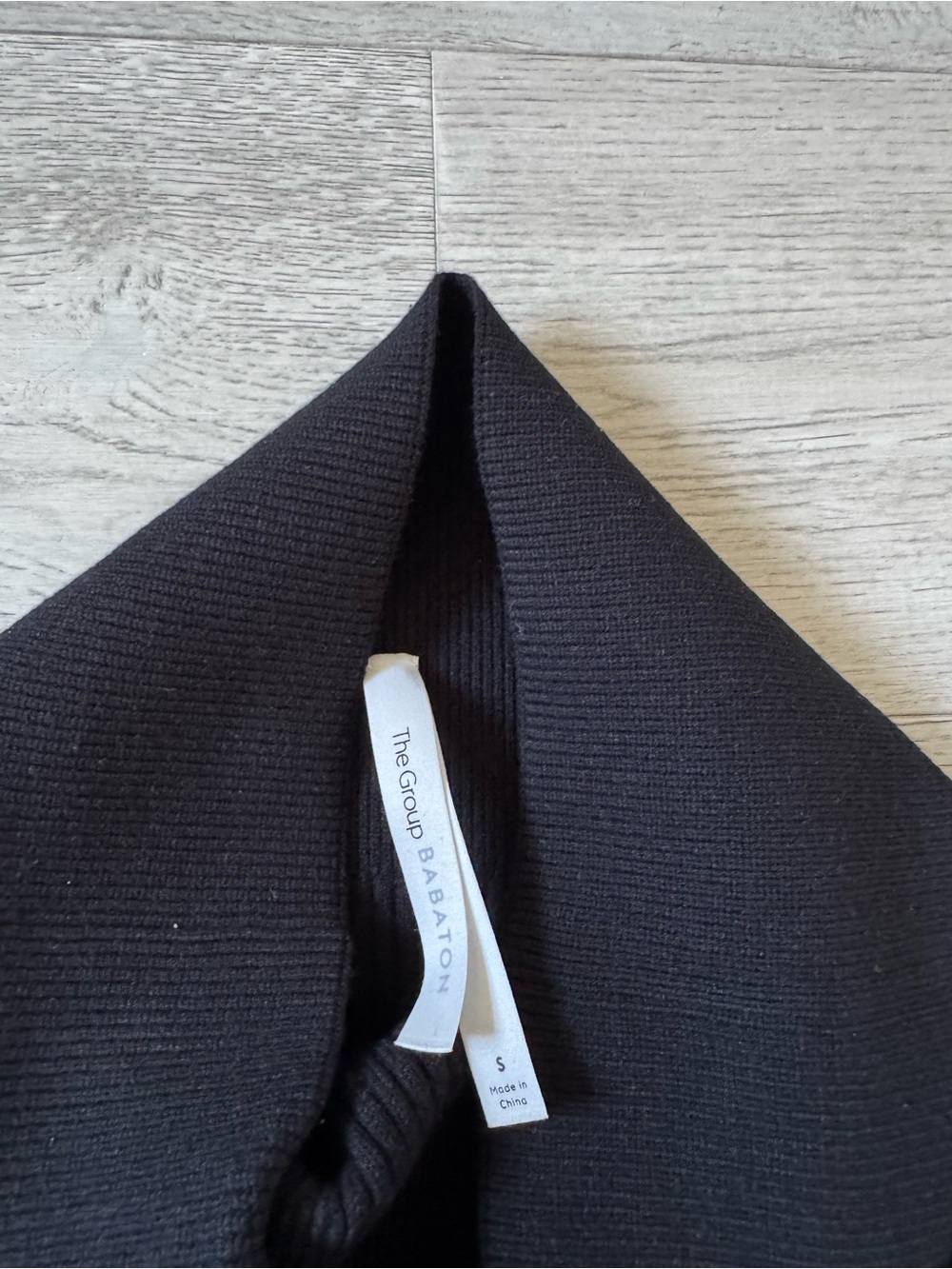 Babaton Black Ribbed Skirt - Picture 2 of 2